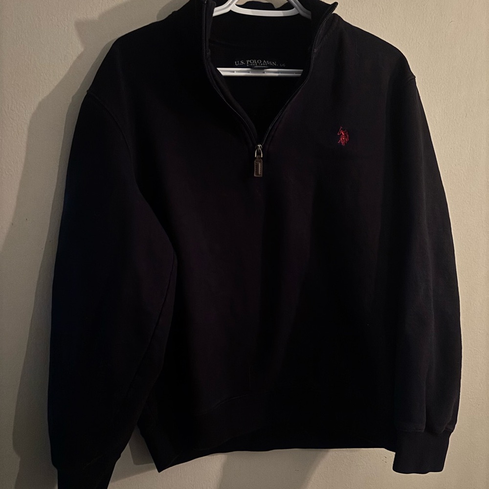 U.S. Polo Assn. Black Quarter-Zip Pullover - Picture 3 of 4